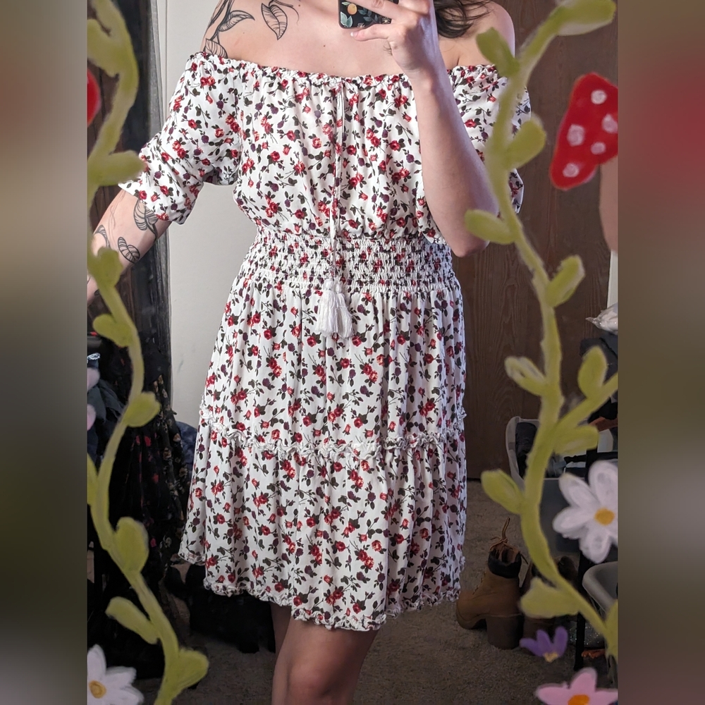 White off the shoulder dress